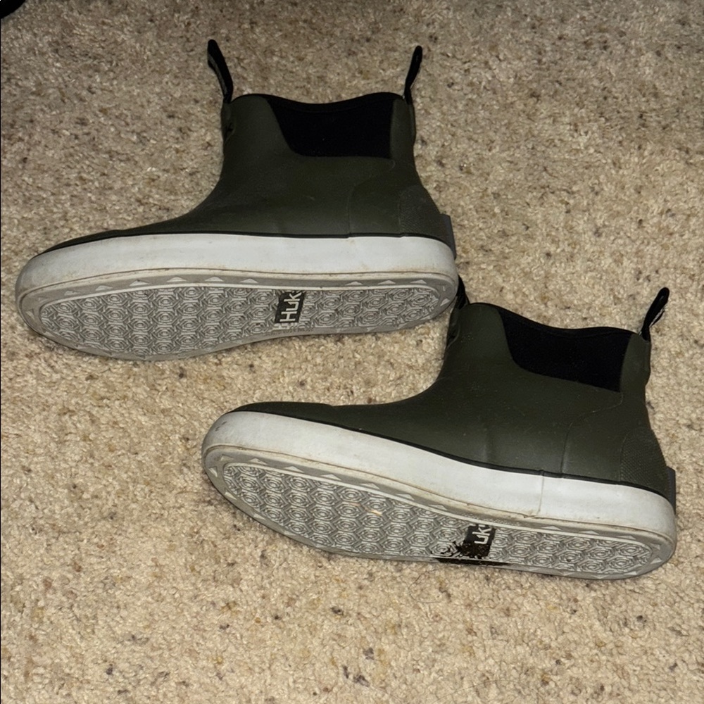 Green Rubber Ankle Boots